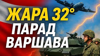Najwspanialsza defilada wojskowa 2025. Военный парад, жара, солдаты покидают строй! Вид с тыла!