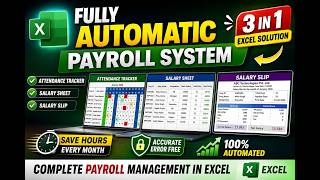 Fully Automated Payroll Management System in Excel 🚀 | Attendance Tracker + Salary Sheet + Payslip