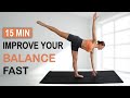 15 Min IMPROVE YOUR BALANCE FAST | Yoga + Ballet inspired | Strengthen your Deep Muscles, No Repeat