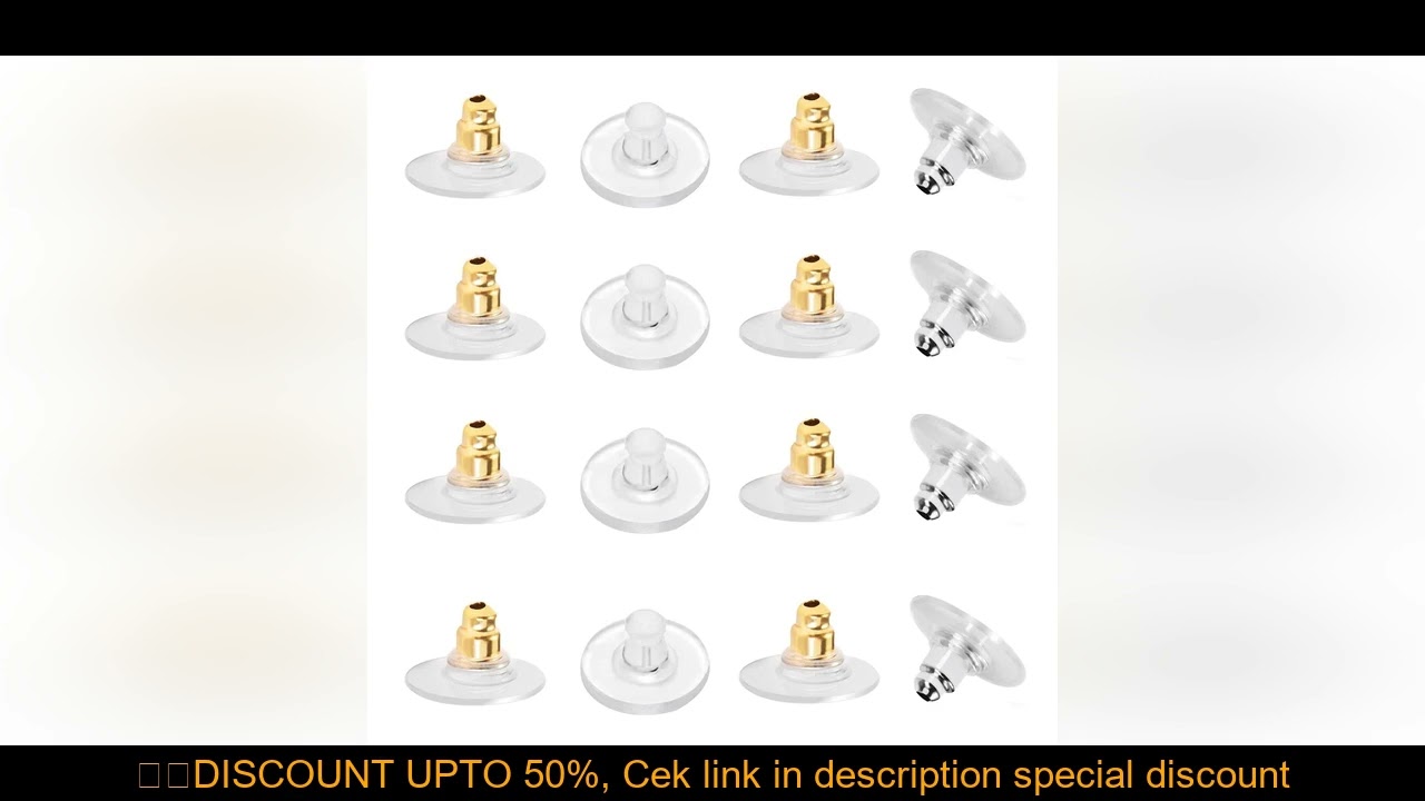 100-200pcs Fishhook Earring Backs Rubber Ear Stopper for Jewelry Making Bullet Clutch Earring Backs