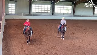 Terry Riddle's reined cow horse exercise