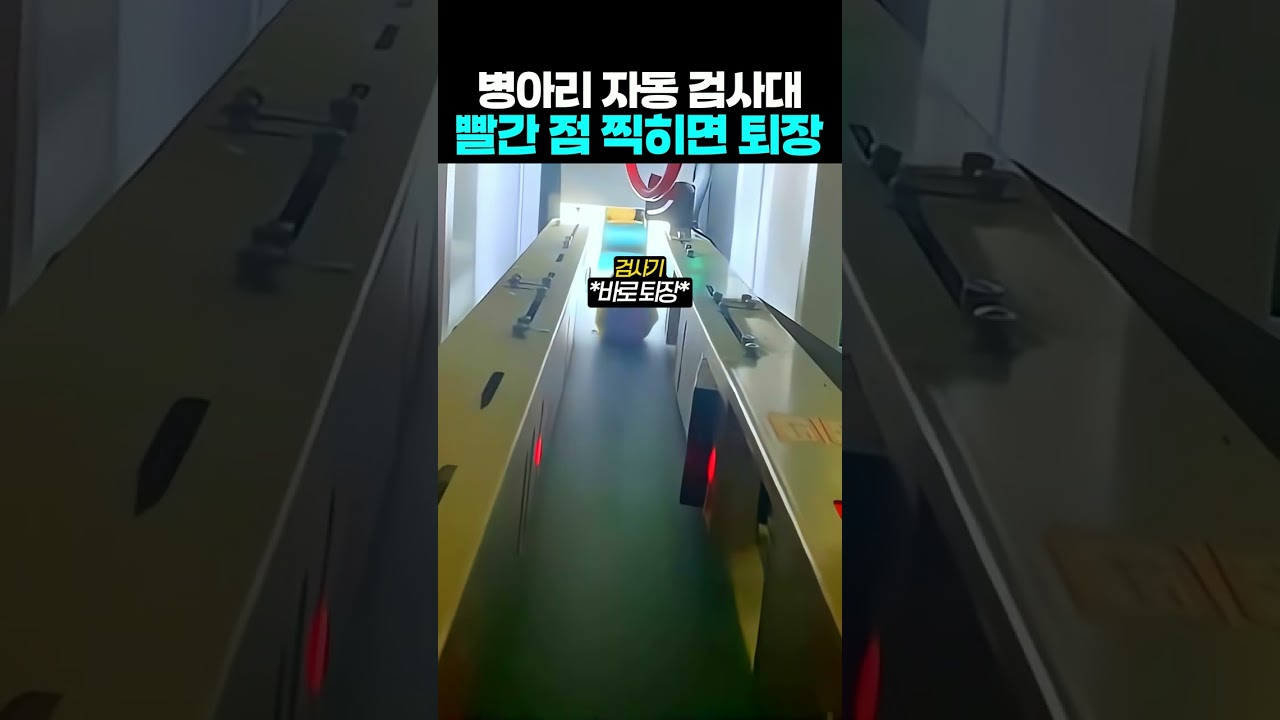 병아리 자동 검사대 빨간 점 찍히면 퇴장