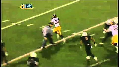 Reed Michalek rushes for a 25 yard touchdown to pu...