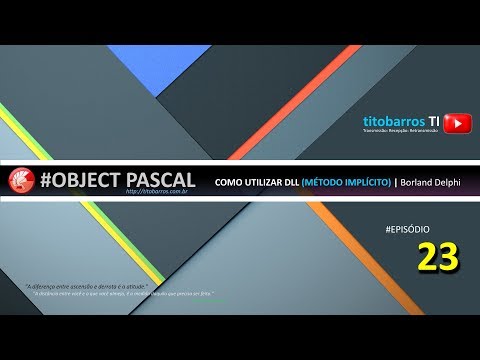 OBJECT PASCAL | How to Use DLLs (Implicit Method) | 23