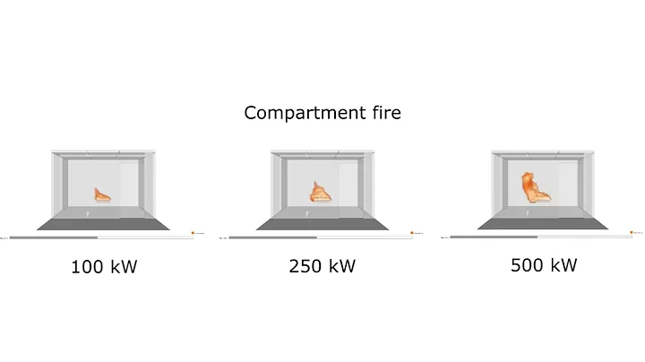 Fire Dynamics Simulator (FDS) - Compartment fires #2 (100 - 500 kW) 🔥