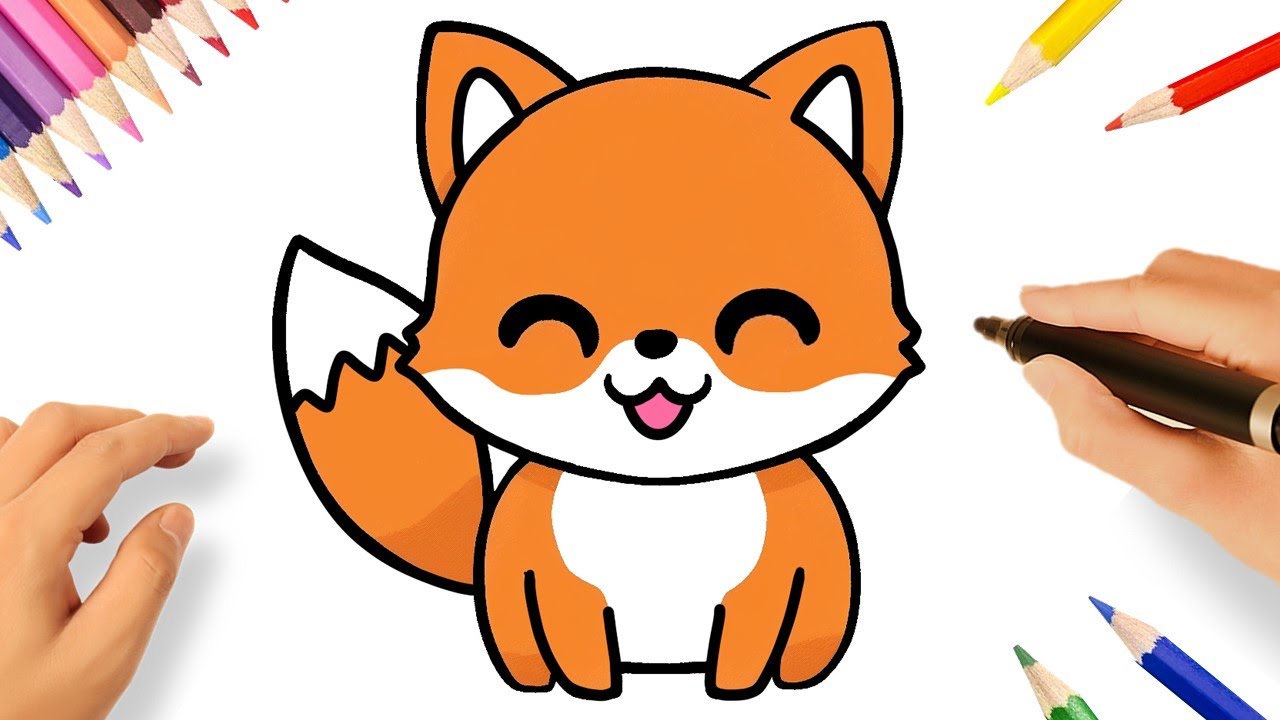 COMO DESENHAR UMA RAPOSA KAWAII FÁCIL 🦊 