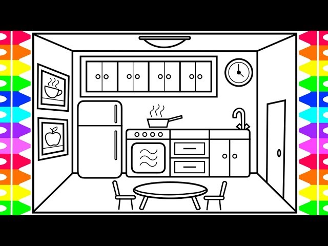 Share more than 139 kitchen drawing for kids best