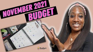 NOVEMBER 2021 BUDGET WITH ME || HOW TO BUDGET FOR BEGINNERS USING THE BUDGET MOM  BUDGET BOOK