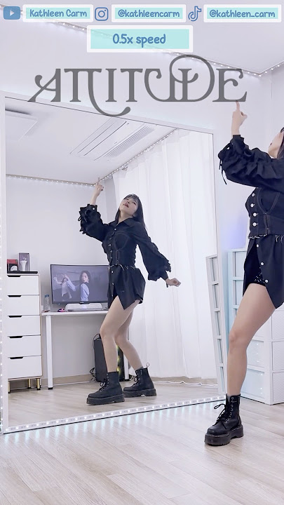 0.5x Slow Music #ive #attitude #dancetutorial #dancechallenge