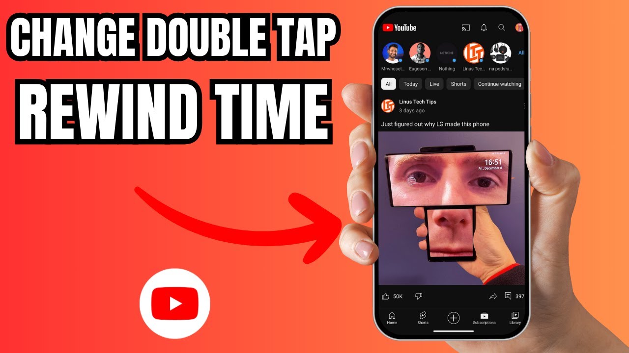How to Change Double Tap Rewind Time on YouTube App - YouTube