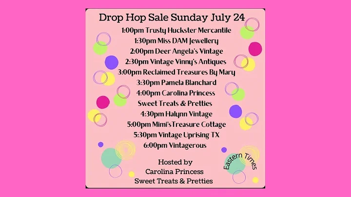 DROP HOP SALE - PAMELA BLANCHARD, HOSTED BY BETH-C...