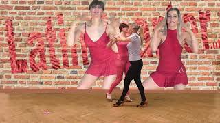 Quickstep, lock step dance tuition video by Nikki and Lisa.