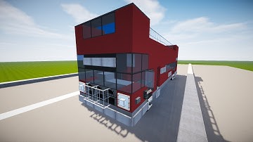 ★ Minecraft Vehicle Tutorial - How to Build : Open Top Bus.