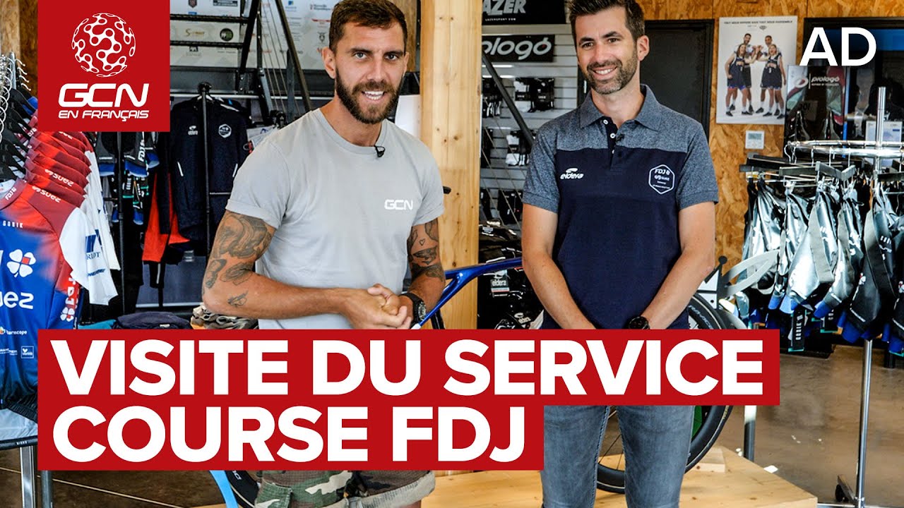 Visite du service course de la team FDJ-SUEZ-Futuroscope