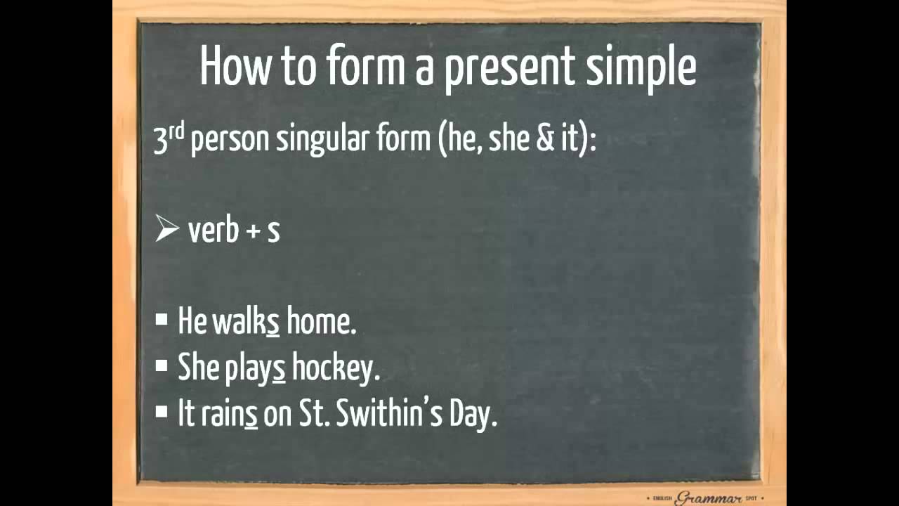 Present Simple Tense English Grammar Tutorial Video Lesson YouTube