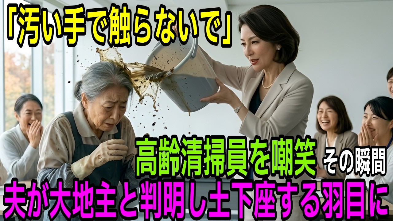 「私の夫が病院長なのよ！？覚えておきなさい！」商店街の婦人会で嘲笑された高齢清掃員。５分後、大地主の夫「病院は立ち退きだ」→病院長「え？」【感動する話】【朗読】