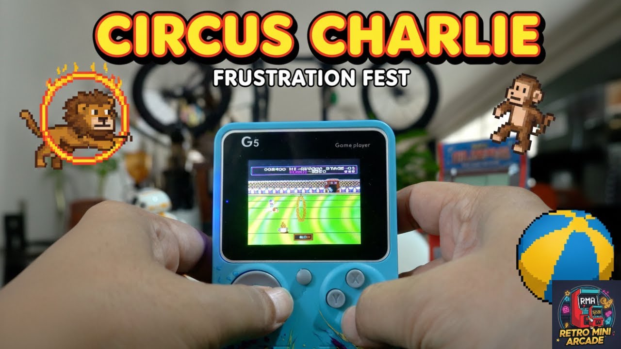 I Keep Falling! 🤡 Circus Charlie (NES Classic) Retro Fun on $4 Handheld Emulator