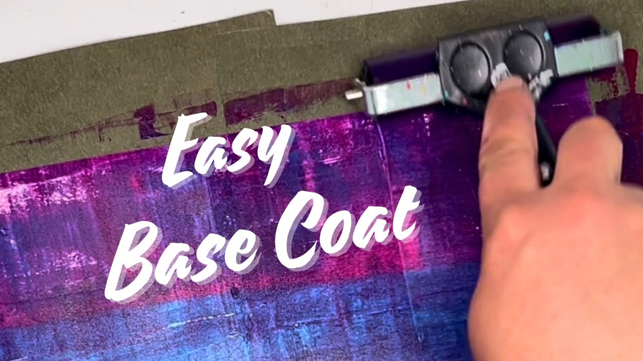 USE a BRAYER for BASE COAT | Mixed Media PAINTED PAPERS| - YouTube