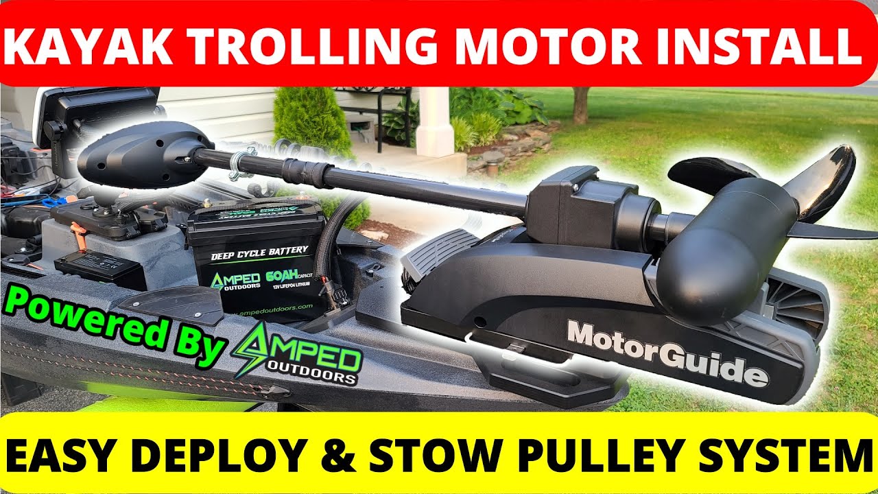 MotorGuide Xi3 Kayak Trolling Motor Install with EASY Pulley