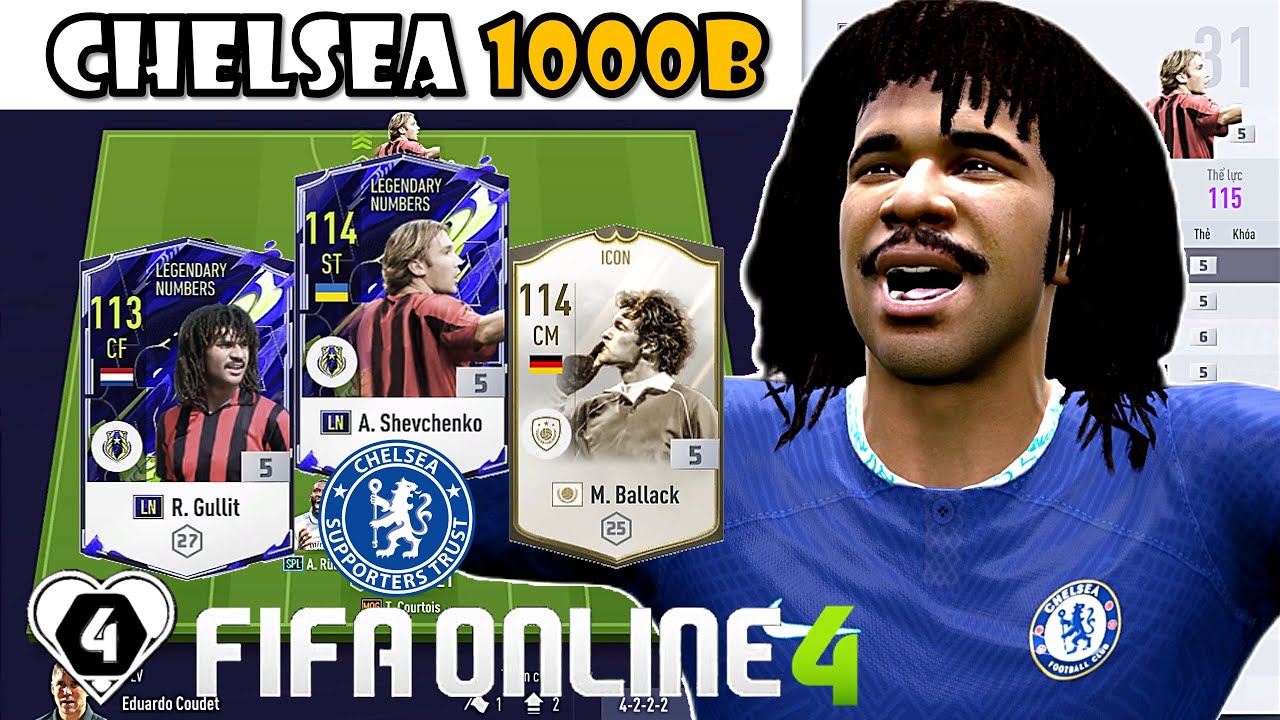 1000 Tỷ BP Đây Là Đội Hình / Team Color CHELSEA Mạnh Nhất FO4 Với Dàn Sao: SHEVA, GULLIT, BALLACK