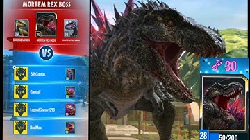 Mortem Rex raid got 1st 30 DNA!!!  Defeated by Gemini, Tuora, Tryo, Tenrex EP13 (JWA V2.4)