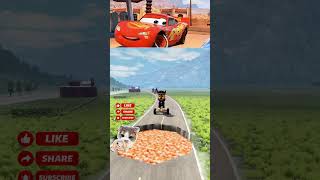 Monster McQueen vs Lava Pit Disaster BeamNG.drive #shorts #cars #challenge #003