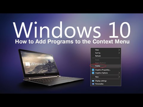 Windows 10: How to Add Programs to Right Click Menu (Context Menu)
