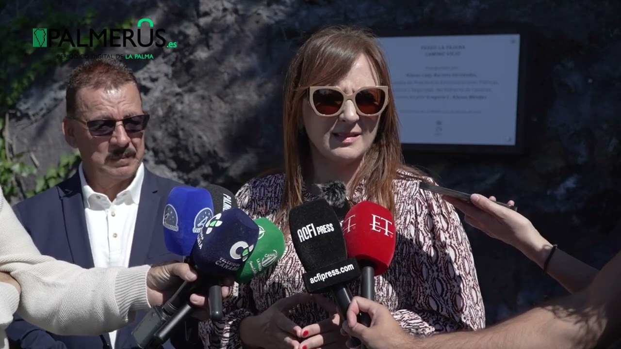PALMERUS TV ▶️ - Gregorio Alonso y Nieves Lady Barreto inauguran el Paseo de la Fajana