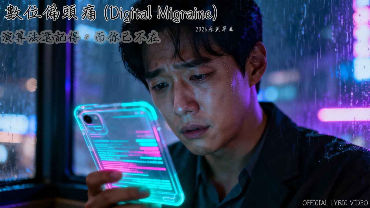 【中文抒情歌】🎵歌名🎵數位偏頭痛｜動態歌詞｜你知道嗎？我最後悔的是在那天選擇了沉默的勝利
