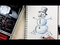 How to Draw Emoji Snowman Step by Step for Beginners with Kiddy Color 133 Piece Art Kit | BP