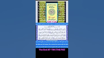 ﴿8-1﴾﴿ختمةسورة التِّينْ﴾ !؟