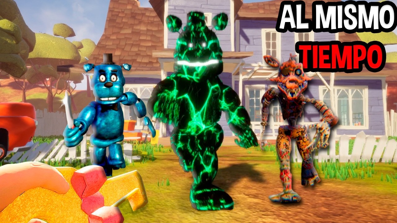 3 ANIMATRONICOS ATACAN al MISMO TIEMPO | Hello Neighbor