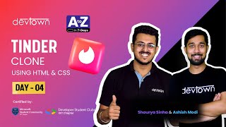 [LIVE] DAY 04 - Tinder Clone using HTML & CSS  | COMPLETE in 7 - Days