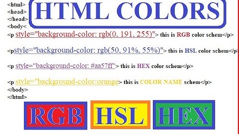 html colors, rgb, hex,hsl, and opacity