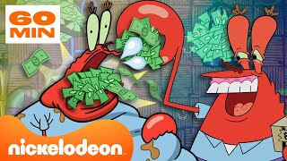 Мультшоу Губка Боб Самые ЖАДНЫЕ денежные схемы Мистера Крабса  Nickelodeon Cyrillic