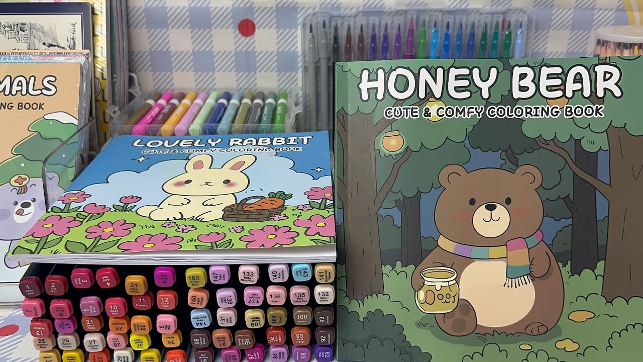  ASMR 9 minutes  Coloring my Own Coloring BookAnimals Cute & Funny
