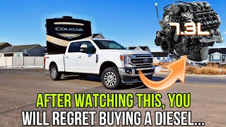 Ford F350 7.3L Payload Capacity Test And Highway MPG Rivals Diesel Engines Towing 13K Fifth Wheel!