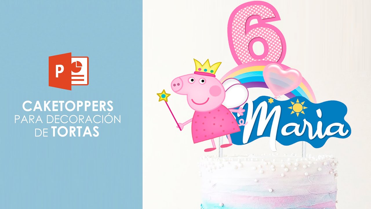 DISEÑANDO un CAKE TOPPER con Power Point
