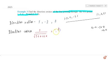 Find the direction cosines of the line passing through the two points `( 2, 4, 5)` and `(1, 2, 3...