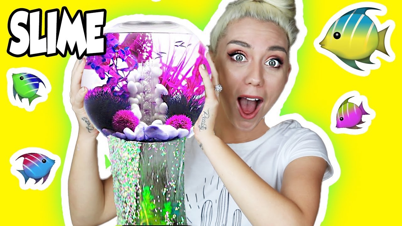 REAL SLIME AQUARIUM WITH CLEAR SLIME! HOW TO MAKE A SLIME FISH TANK! So