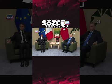 Erdoğan ve Macron Litvanya'daki NATO Zirvesi'nde İngilizce Selamlaştı