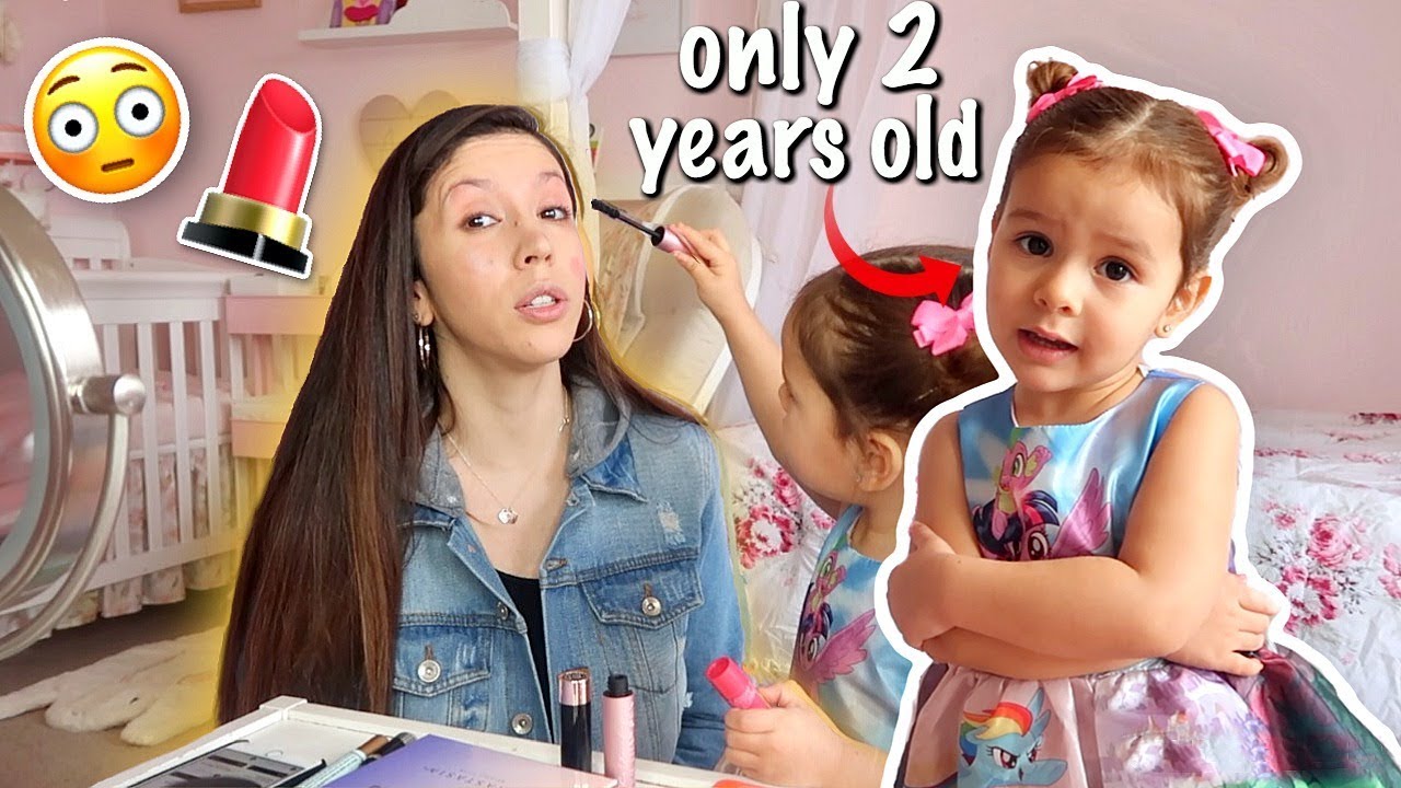 I LET MY TODDLER DO MY MAKEUP! (HILARIOUS) - YouTube