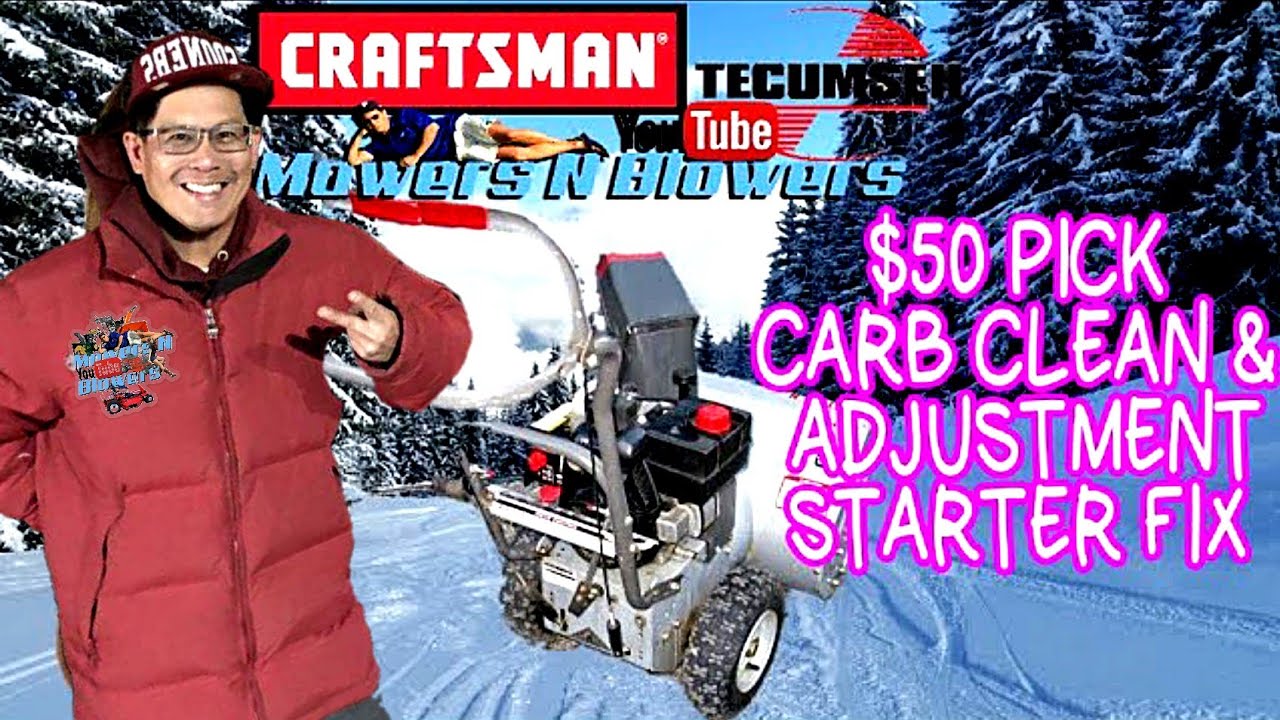 CRAFTSMAN 5HP 22" TECUMSEH ENGINE SNOW BLOWER THROWER SNOWBLOWER CARB