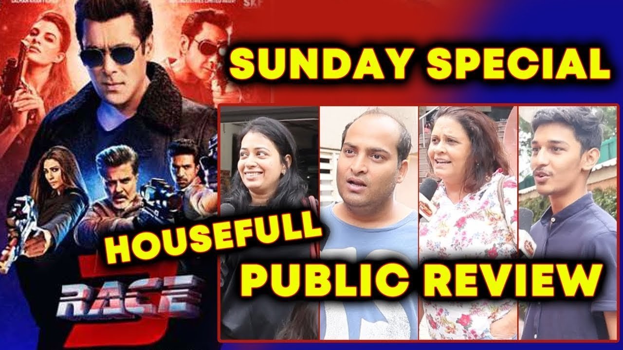 RACE 3 | SUNDAY SPECIAL PUBLIC REVIEW | HOUSEFULL | Salman Khan का तूफ़ान