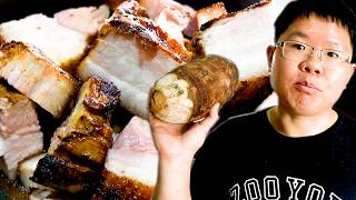 How Chinese Chef Cooks Pork Belly with Taro in a Pressure cooker
