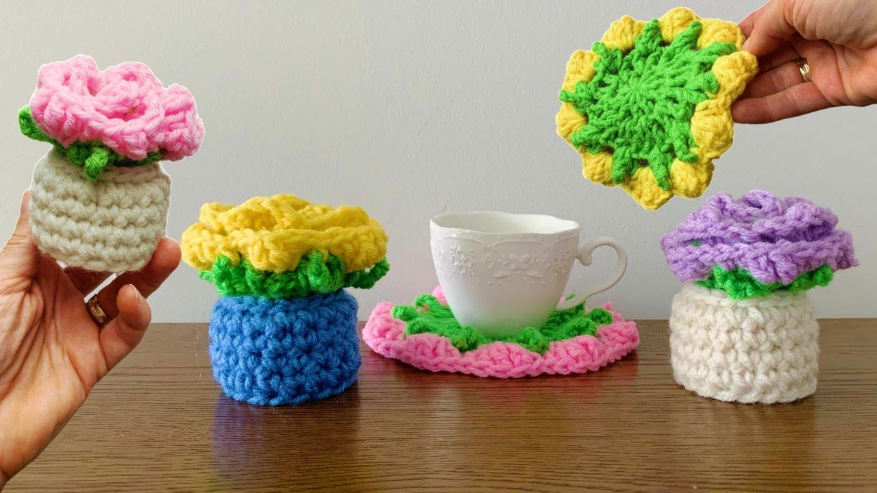 Flower Doily in a Vase photo 1