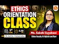Ethics Orientation Session