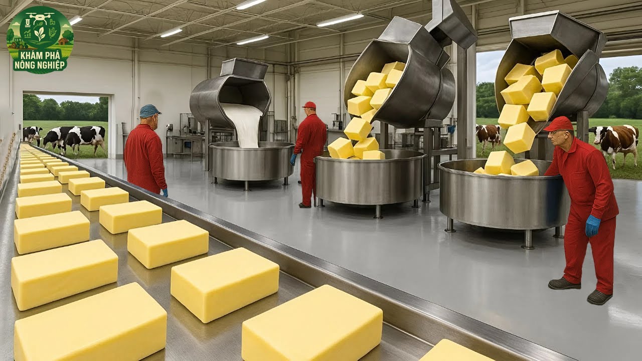 Bên Trong Nhà Máy Bơ Khổng Lồ – Hành Trình Biến Sữa Tươi Thành Bơ Vàng Khiến Cả Thế Giới Kinh Ngạc!
