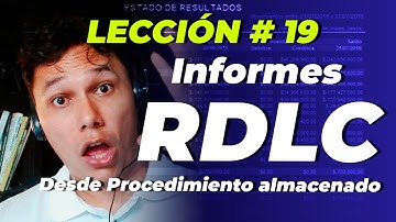 Como hacer un informe rdlc con procedimiento almacenado