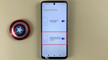 Double tap Volume down when lock screen quickly opens camera on Xiaomi Redmi 10 Android 12